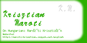 krisztian maroti business card